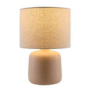   Modern European furniture - Beige Linen Ceramic Table Lamp S - www.oroa.com | Oroa.com