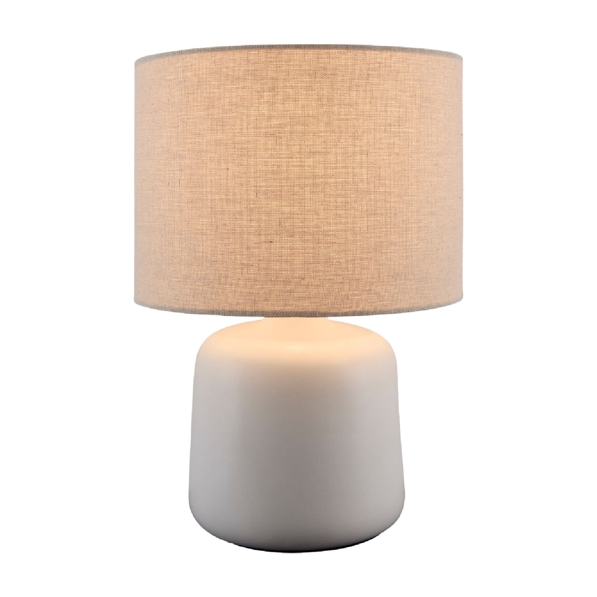   Modern European furniture - Beige Linen Ceramic Table Lamp S - www.oroa.com | Oroa.com