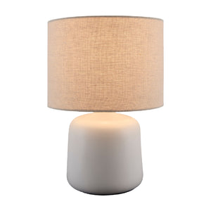   Modern European furniture - Beige Linen Ceramic Table Lamp S - www.oroa.com | Oroa.com