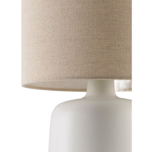   Modern European furniture - Beige Linen Ceramic Table Lamp S - www.oroa.com | Oroa.com