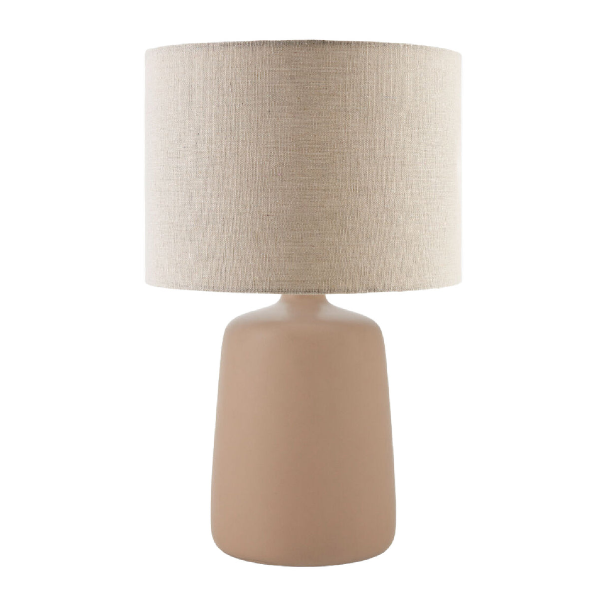   Modern European furniture - Beige Linen Ceramic Table Lamp L - www.oroa.com | Oroa.com