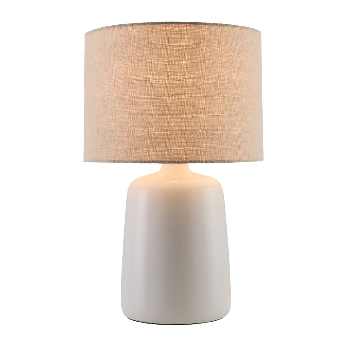   Modern European furniture - Beige Linen Ceramic Table Lamp L - www.oroa.com | Oroa.com