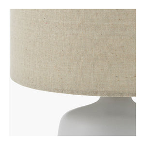   Modern European furniture - Beige Linen Ceramic Table Lamp L - www.oroa.com | Oroa.com