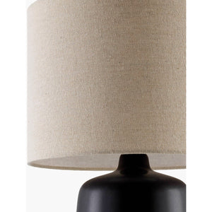  Modern European furniture - Beige Linen Ceramic Table Lamp L - www.oroa.com | Oroa.com