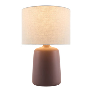   Modern European furniture - Beige Linen Ceramic Table Lamp L - www.oroa.com | Oroa.com