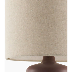   Modern European furniture - Beige Linen Ceramic Table Lamp L - www.oroa.com | Oroa.com