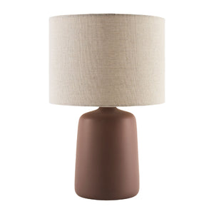   Modern European furniture - Beige Linen Ceramic Table Lamp L - www.oroa.com | Oroa.com