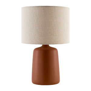   Modern European furniture - Beige Linen Ceramic Table Lamp L - www.oroa.com | Oroa.com
