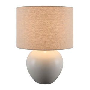   Modern European furniture - Rounded Ceramic Linen Table Lamp - www.oroa.com | Oroa.com