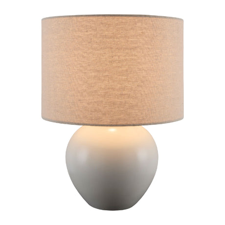   Modern European furniture - Rounded Ceramic Linen Table Lamp - www.oroa.com | Oroa.com
