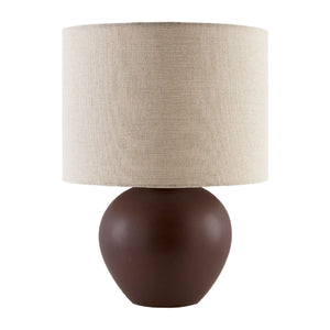   Modern European furniture - Rounded Ceramic Linen Table Lamp - www.oroa.com | Oroa.com