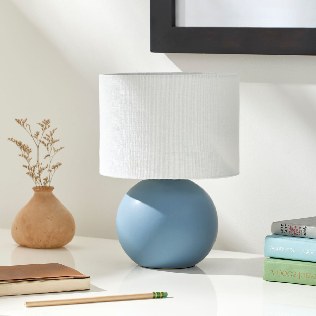   Modern European furniture - Round Glazed Ceramic Table Lamp - www.oroa.com | Oroa.com