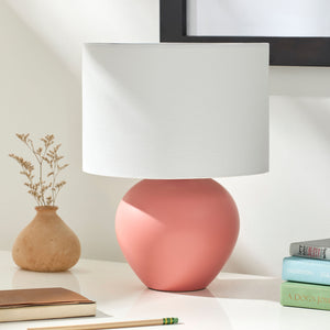   Modern European furniture - White Linen Ceramic Table Lamp - www.oroa.com | Oroa.com