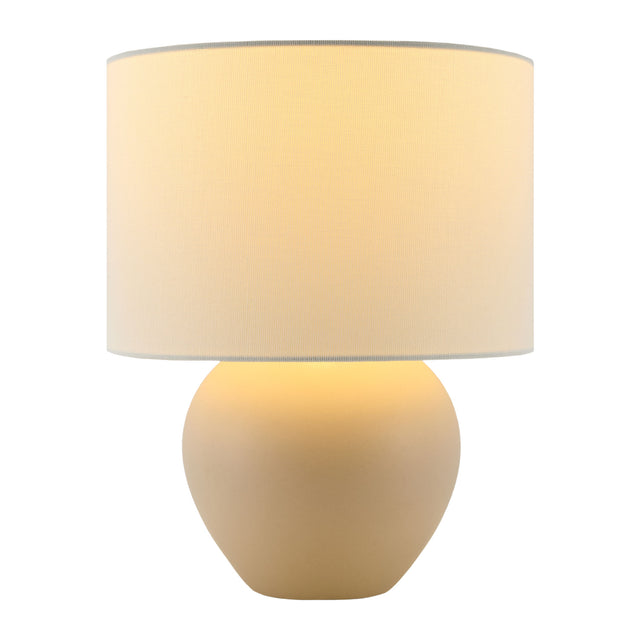 Modern European furniture - White Linen Ceramic Table Lamp - www.oroa.com