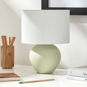   Modern European furniture - White Linen Ceramic Table Lamp - www.oroa.com | Oroa.com