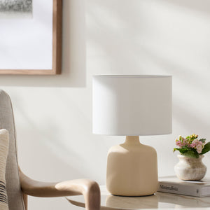   Modern European furniture - White Jute Ceramic Table Lamp - www.oroa.com | Oroa.com