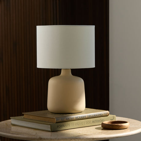   Modern European furniture - White Jute Ceramic Table Lamp - www.oroa.com | Oroa.com