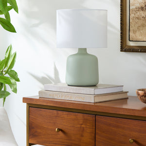  Modern European furniture - White Jute Ceramic Table Lamp - www.oroa.com | Oroa.com