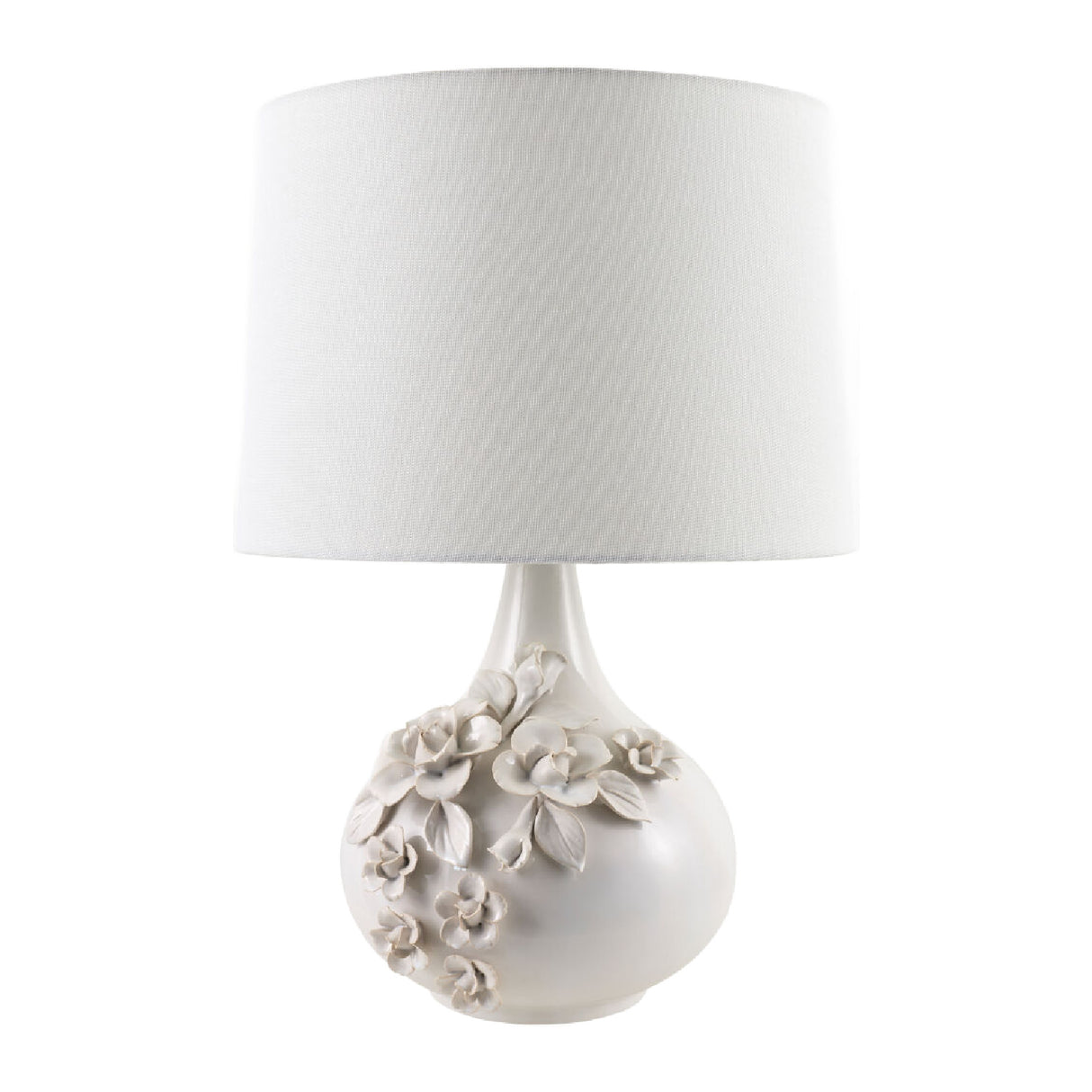   Modern European furniture - Glazed Cream Ceramic Table Lamp - www.oroa.com | Oroa.com