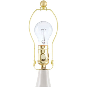  Modern European furniture - Glazed Cream Ceramic Table Lamp - www.oroa.com | Oroa.com