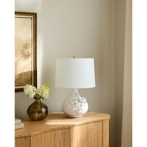   Modern European furniture - Glazed Cream Ceramic Table Lamp - www.oroa.com | Oroa.com