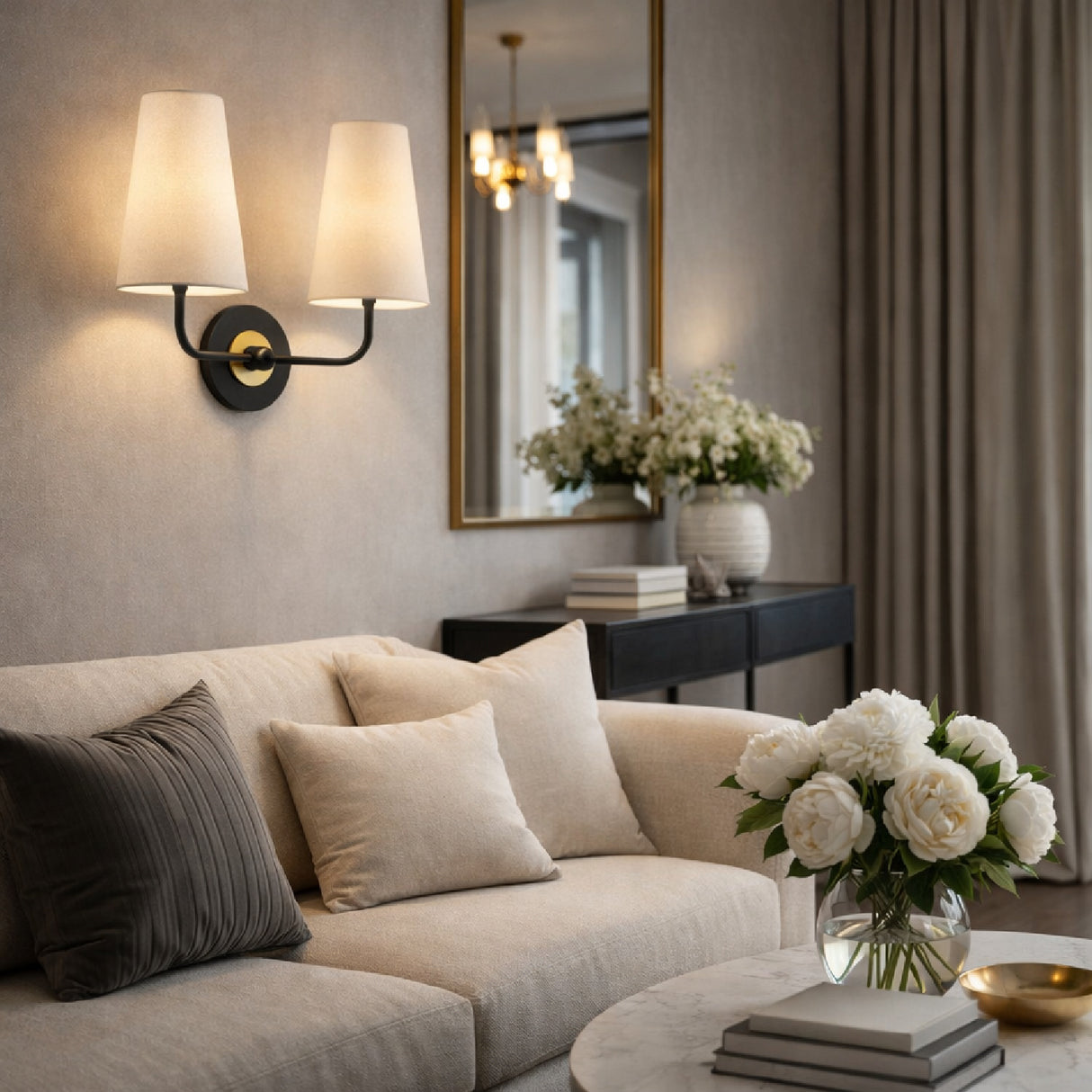   Modern European furniture - Elongated Dual-Shade Wall Lamp - www.oroa.com | Oroa.com