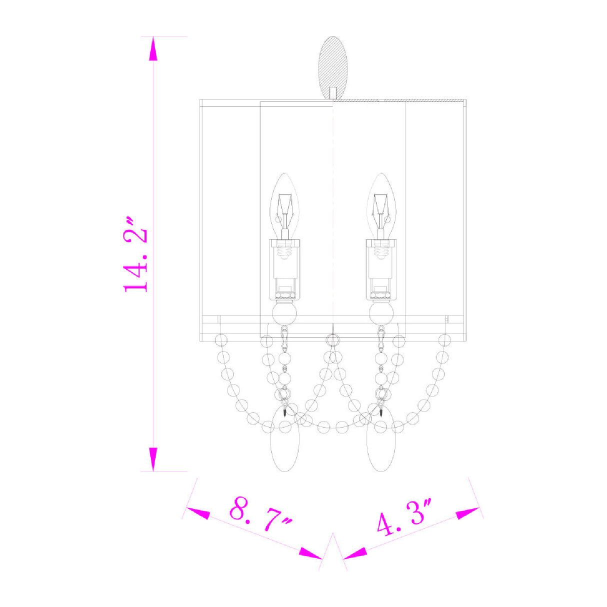   Modern European furniture - Beige Linen Beaded Wall Lamp - www.oroa.com | Oroa.com