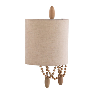   Modern European furniture - Beige Linen Beaded Wall Lamp - www.oroa.com | Oroa.com