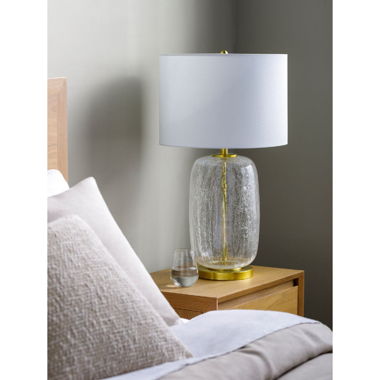   Modern European furniture - Crackle Clear Glass Table Lamp - www.oroa.com | Oroa.com