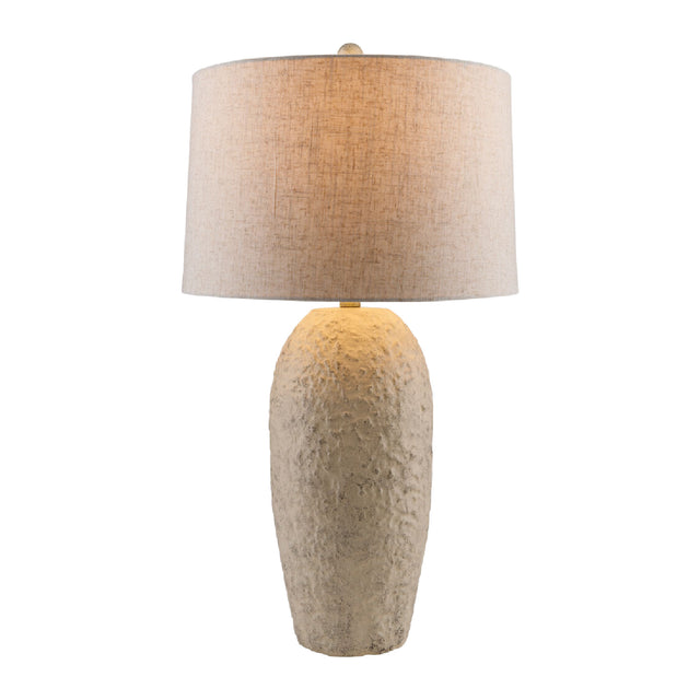 Modern European furniture - White Textured Ceramic Table Lamp - www.oroa.com