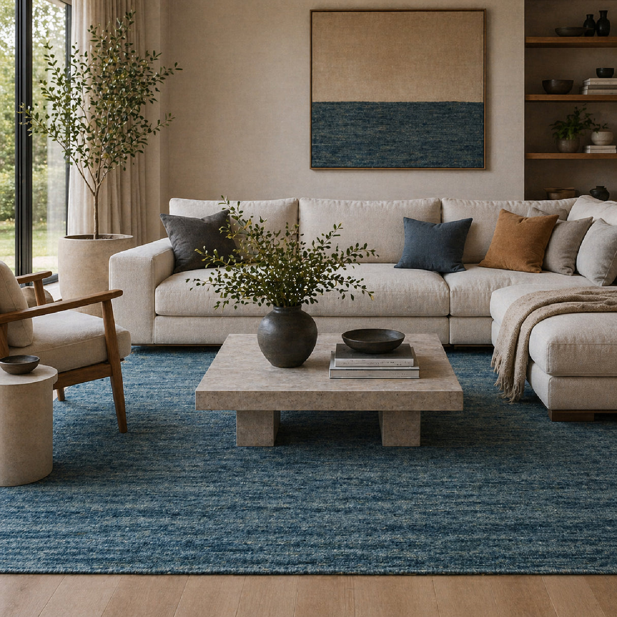   Modern European furniture - Hand-Knotted Wool Fringed Carpet - www.oroa.com | Oroa.com