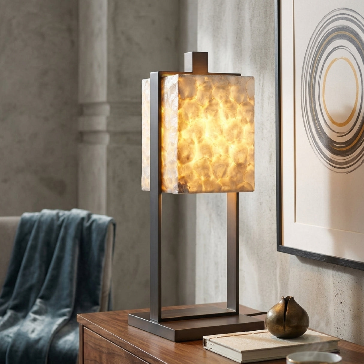   Modern European furniture - Silver Gray Accent Table Lamp - www.oroa.com | Oroa.com