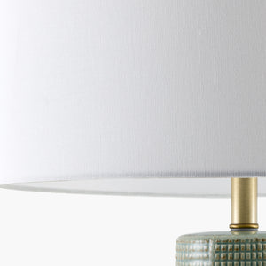   Modern European furniture - White Linen Ceramic Table Lamp - www.oroa.com | Oroa.com