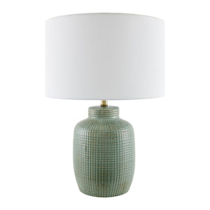   Modern European furniture - White Linen Ceramic Table Lamp - www.oroa.com | Oroa.com