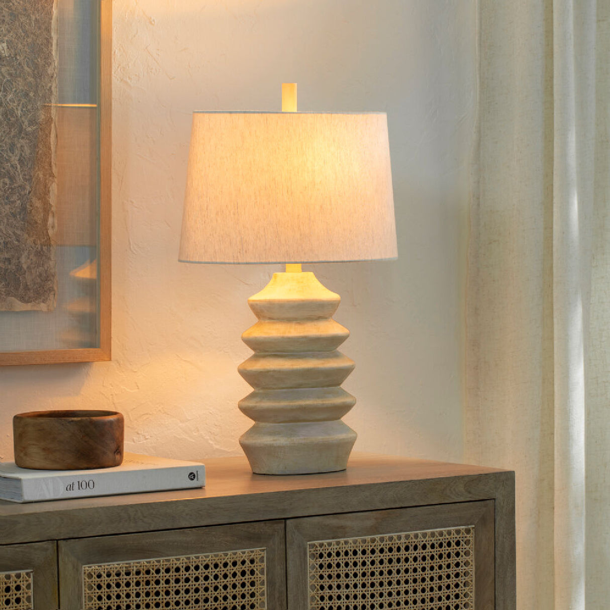   Modern European furniture - Painted Cream Accent Table Lamp - www.oroa.com | Oroa.com