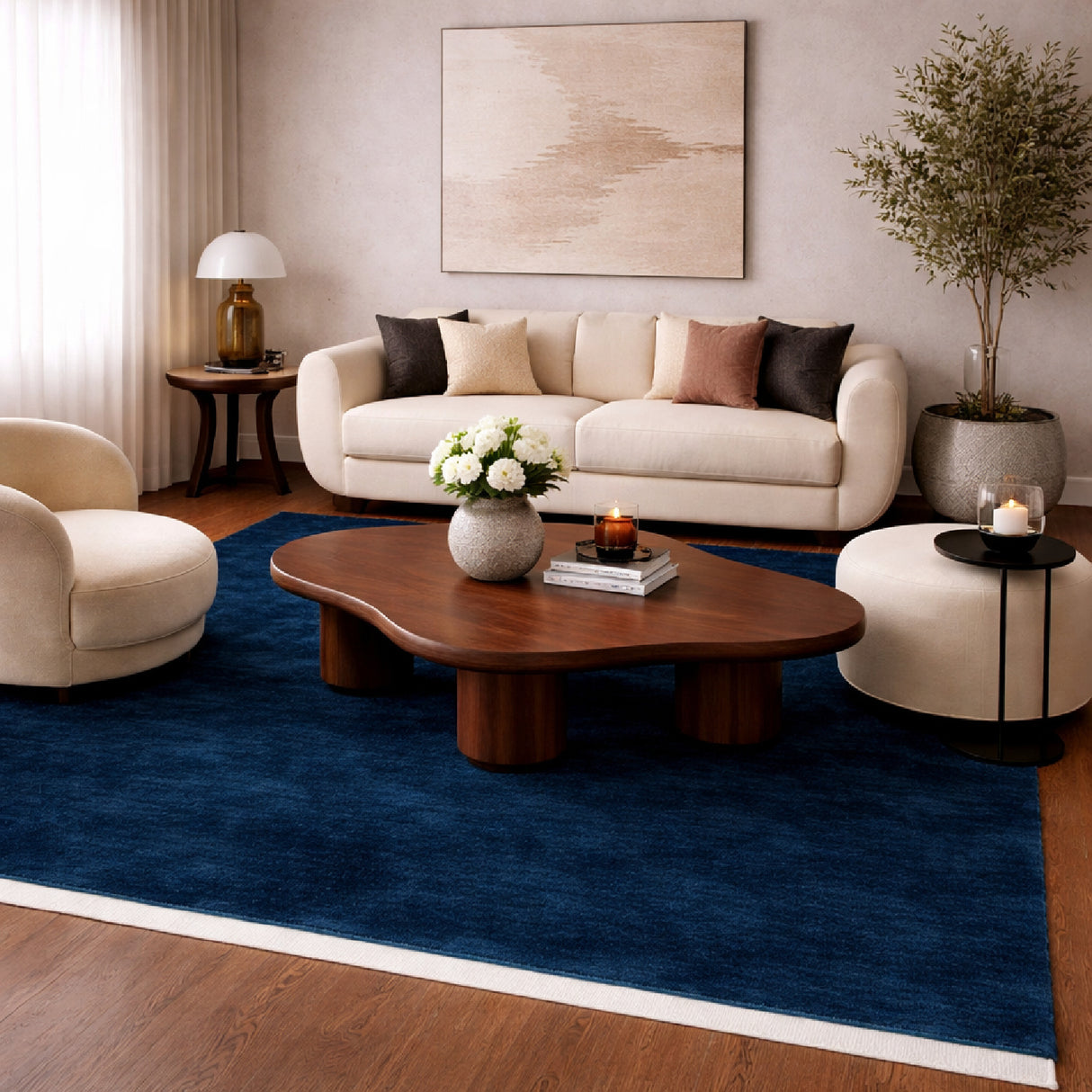   Modern European furniture - Hand-Loomed Wool Fringe Square Carpet - www.oroa.com | Oroa.com