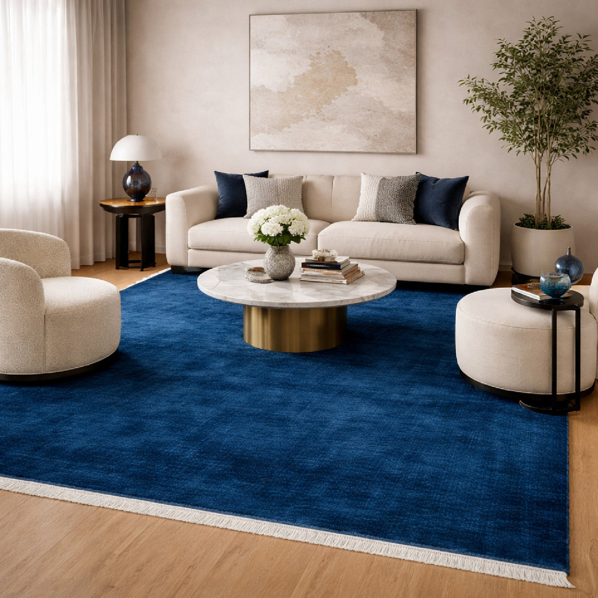   Modern European furniture - Hand-Loomed Wool Fringe Square Carpet - www.oroa.com | Oroa.com