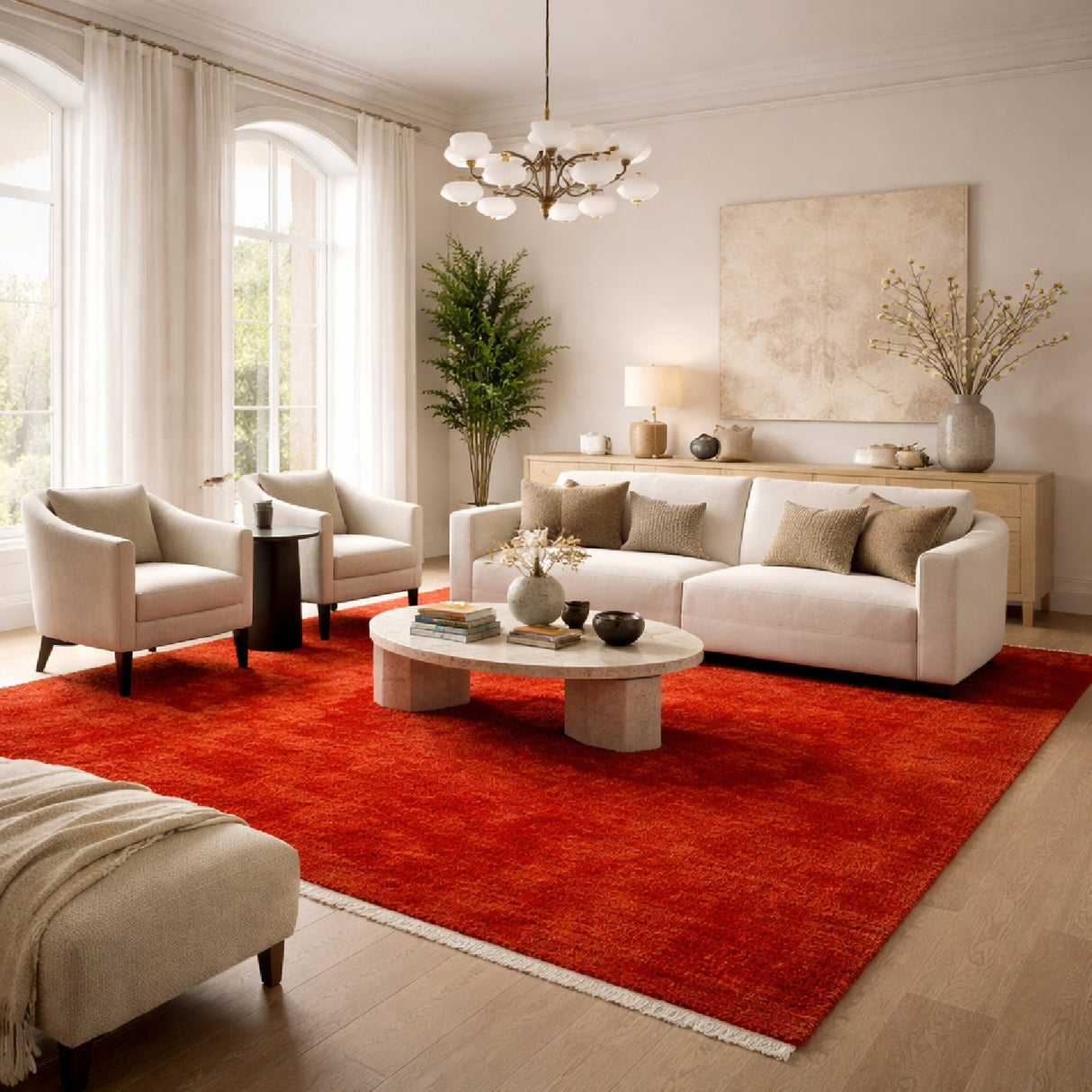   Modern furniture - Hand-Loomed Wool Fringe Carpet - www.oroa.com | Oroa.com