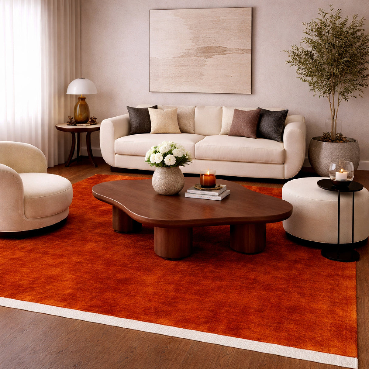   Modern European furniture - Hand-Loomed Wool Fringe Square Carpet - www.oroa.com | Oroa.com