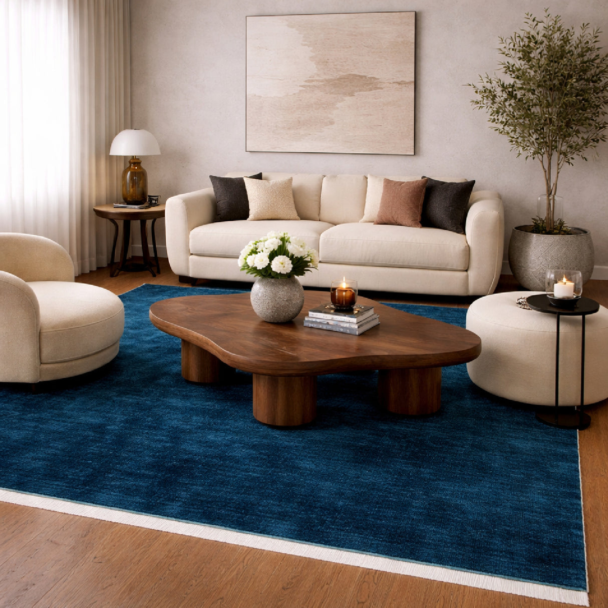   Modern European furniture - Hand-Loomed Wool Fringe Square Carpet - www.oroa.com | Oroa.com