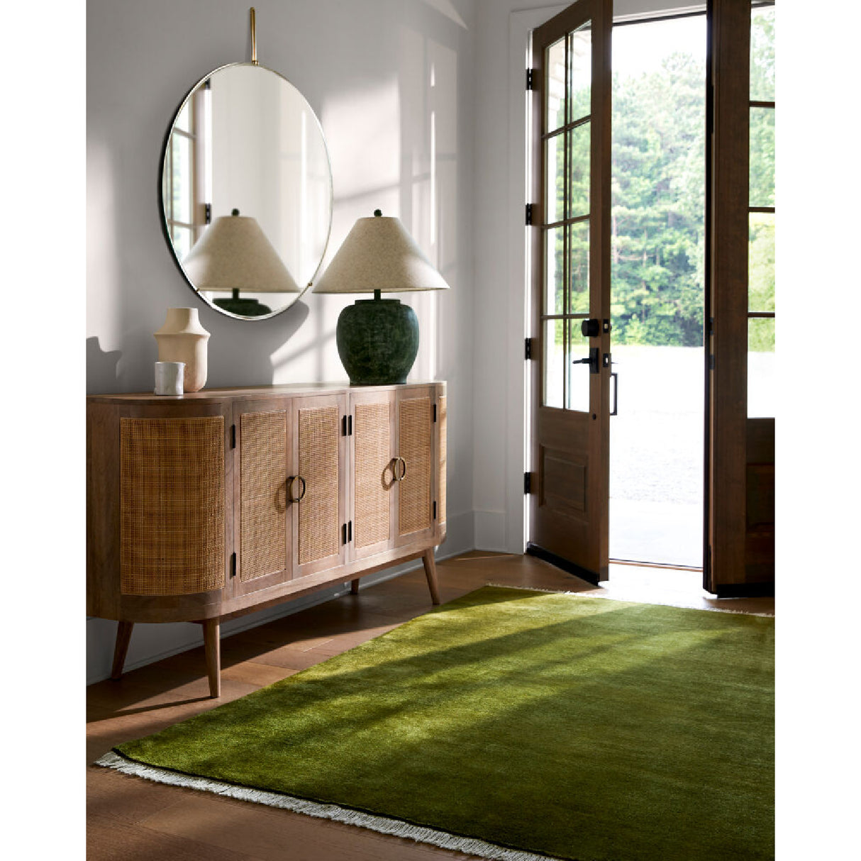   Modern European furniture - Hand-Loomed Wool Fringe Square Carpet - www.oroa.com | Oroa.com