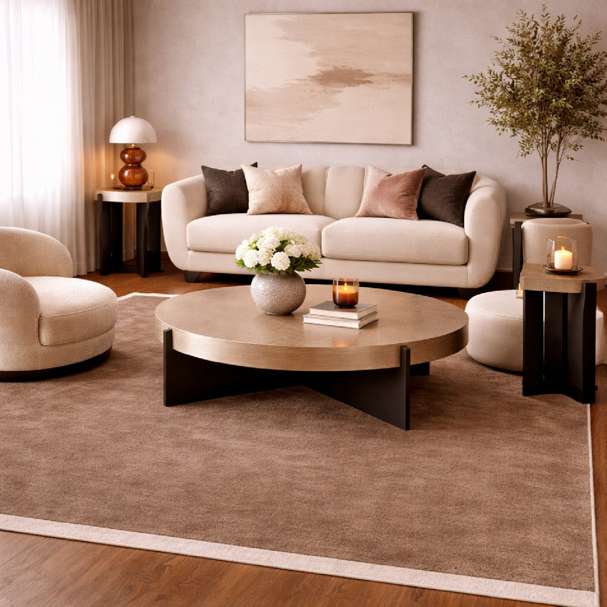   Modern European furniture - Hand-Loomed Wool Fringe Square Carpet - www.oroa.com | Oroa.com