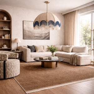   Modern European furniture - Hand-Loomed Wool Fringe Square Carpet - www.oroa.com | Oroa.com