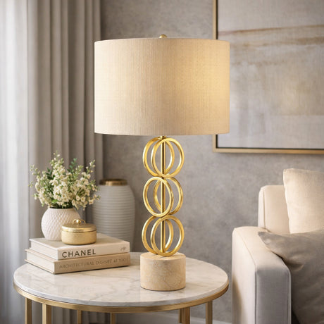   Modern European furniture - Gold Rings Accent Table Lamp - www.oroa.com | Oroa.com