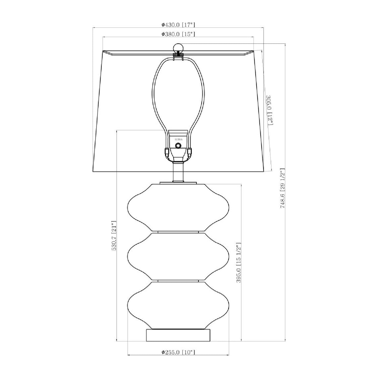   Modern European furniture - White Glass Accent Table Lamp - www.oroa.com | Oroa.com