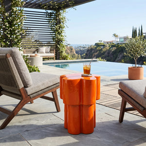   Modern European furniture - Orange Ceramic Garden Stool - www.oroa.com | Oroa.com