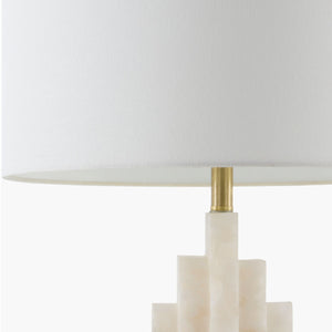   Modern European furniture - Burnished Cream Stone Table Lamp - www.oroa.com | Oroa.com
