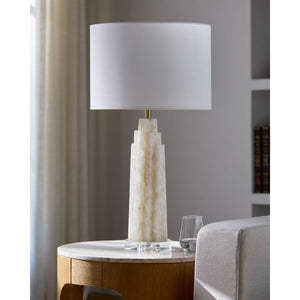   Modern European furniture - Burnished Cream Stone Table Lamp - www.oroa.com | Oroa.com