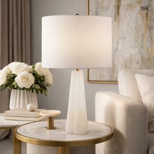   Modern European furniture - Cream Stone Accent Table Lamp - www.oroa.com | Oroa.com