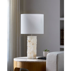   Modern European furniture - Cream Stone Accent Table Lamp - www.oroa.com | Oroa.com